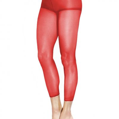 Pantyhose Women's Red Footless Sheer Control Top Nylons One Size